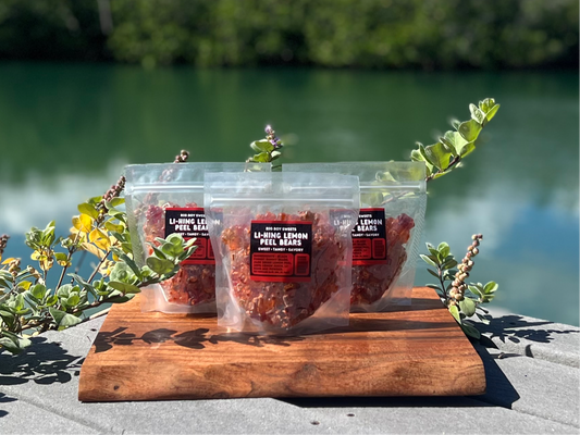 Li-hing lemon peel gummy bears