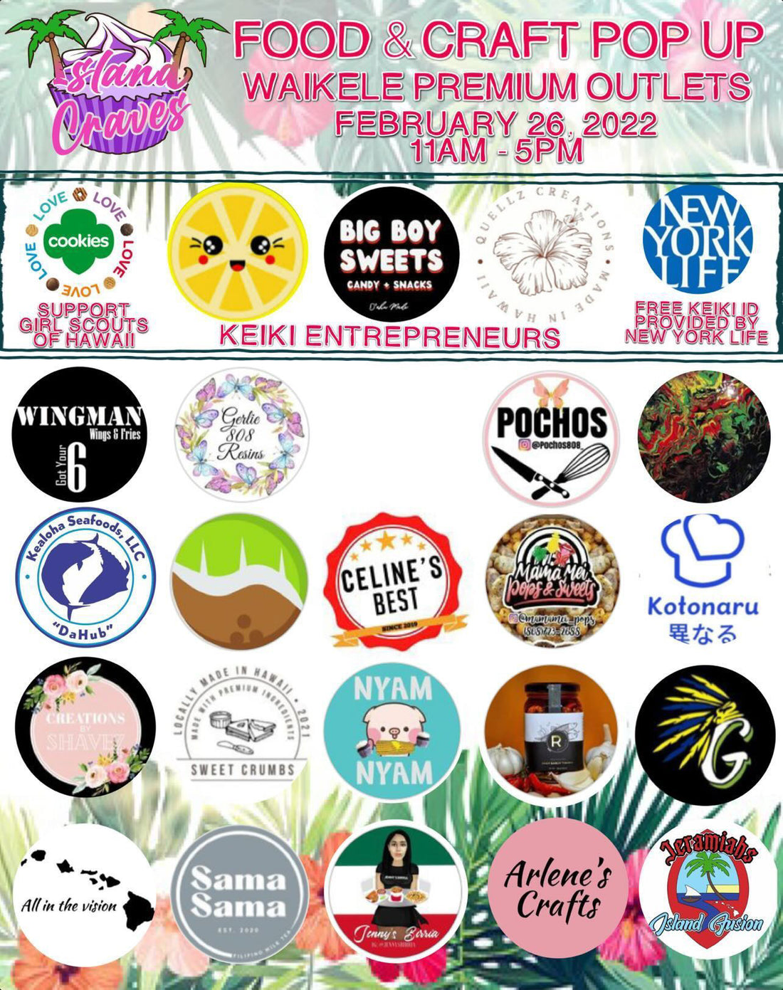 Island craves pop up!