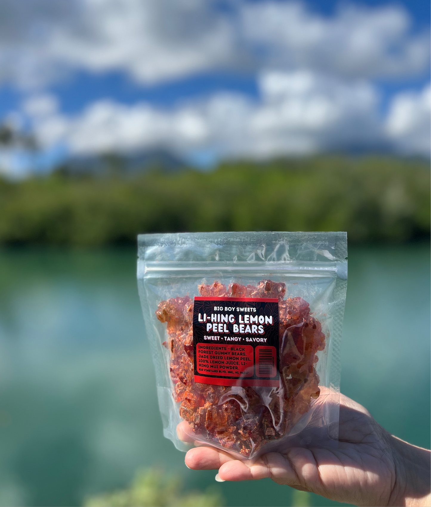 Li-hing lemon peel gummy bears